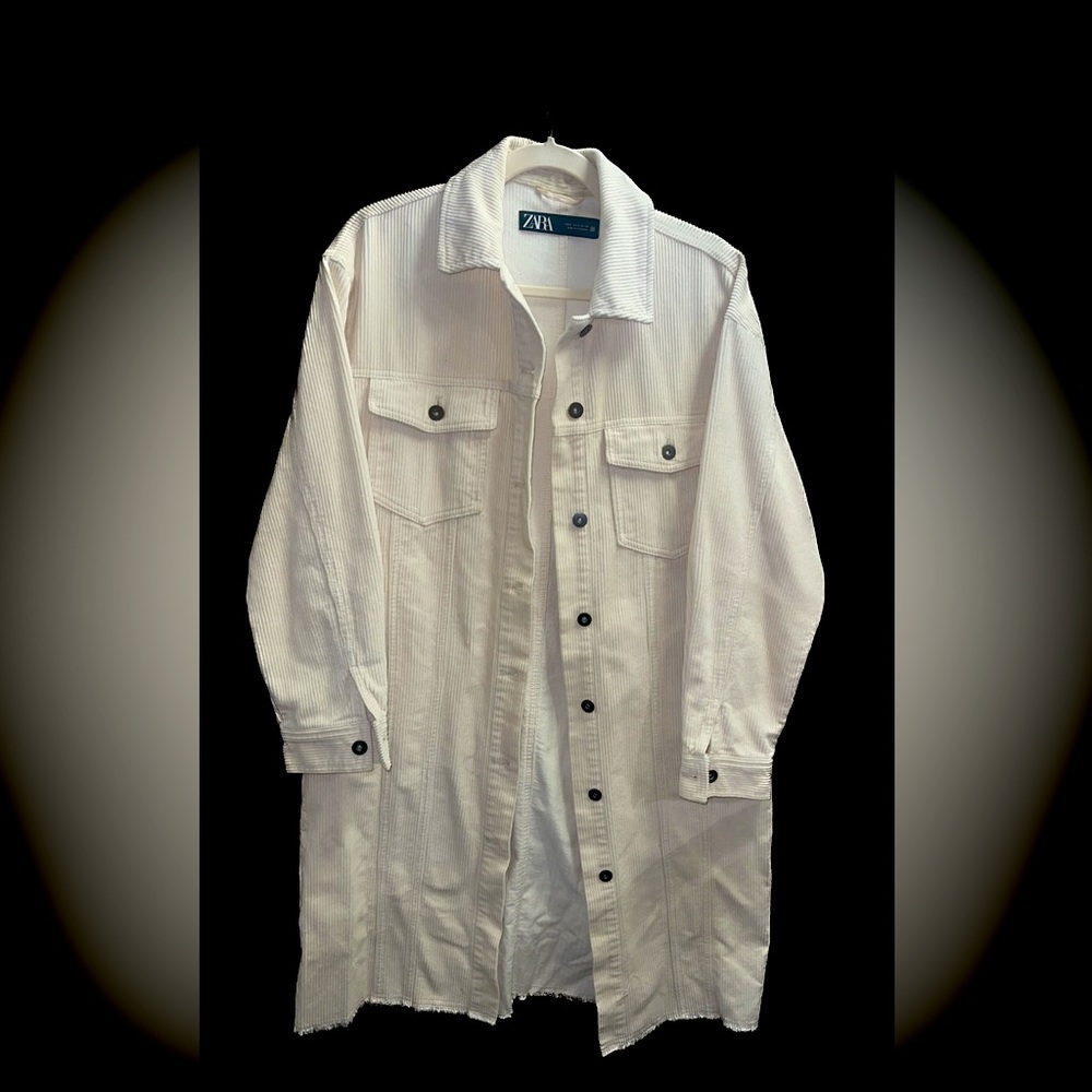 Light beige spring/summer coat, Zara M, worn